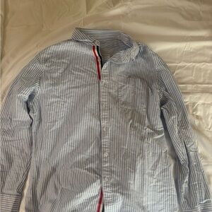 Men's Blue Striped Shirt 16 slim fit